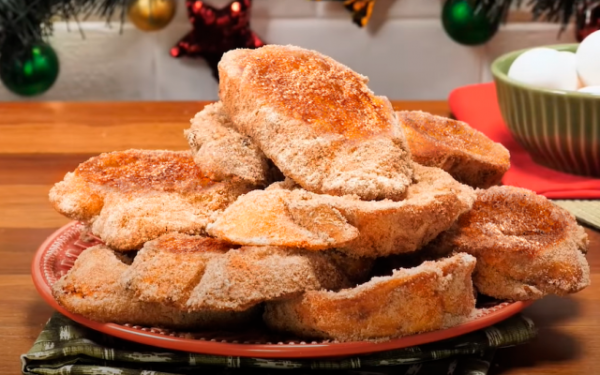 Mini Rabanadas Crocantes com Canela e Açúcar